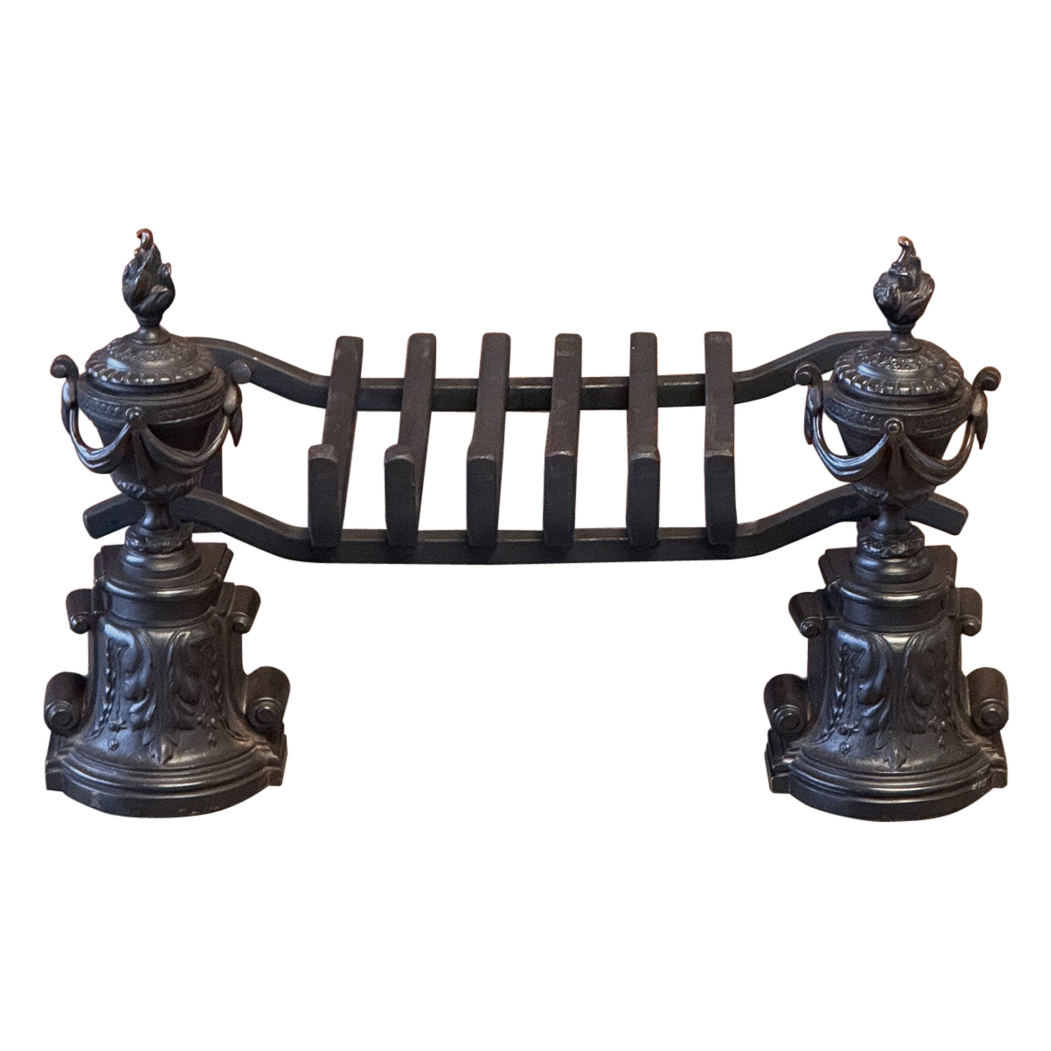 19th Century French Napoleon III Period Fireplace Grate or Fire Basket