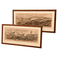 Pareja de grabados enmarcados de la Guerra Civil - Frank Leslie's Illustrated Newspaper, 1862