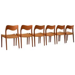 Danish Teak Niels Moller 71 Dining Chairs