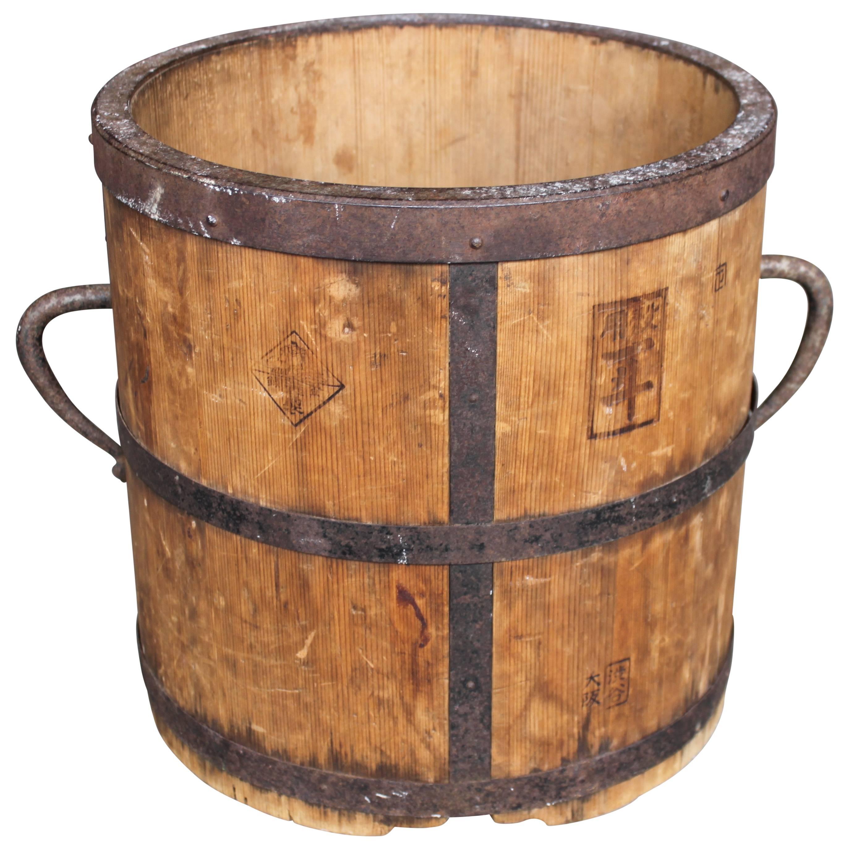 Antique Japanese Water Bucket For Sale