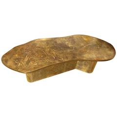 Biomorphic Bronze Coffee Table by Kelvin and Phillip Laverne