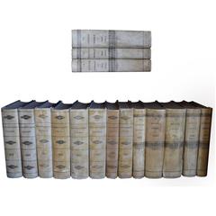 Set of 135 circa 1900-1939 Italian Leather Bound Legal Books