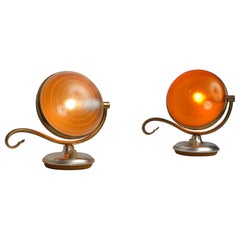 Mid-Century Italian Brass and Metal Table Lamps