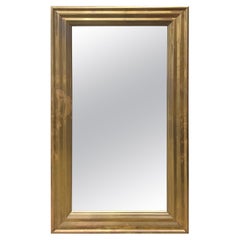 19th Century French Louis XVI Style Brass Mirror