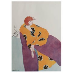 Original Vintage Art Deco Print by Margery Lawrence, 1921.