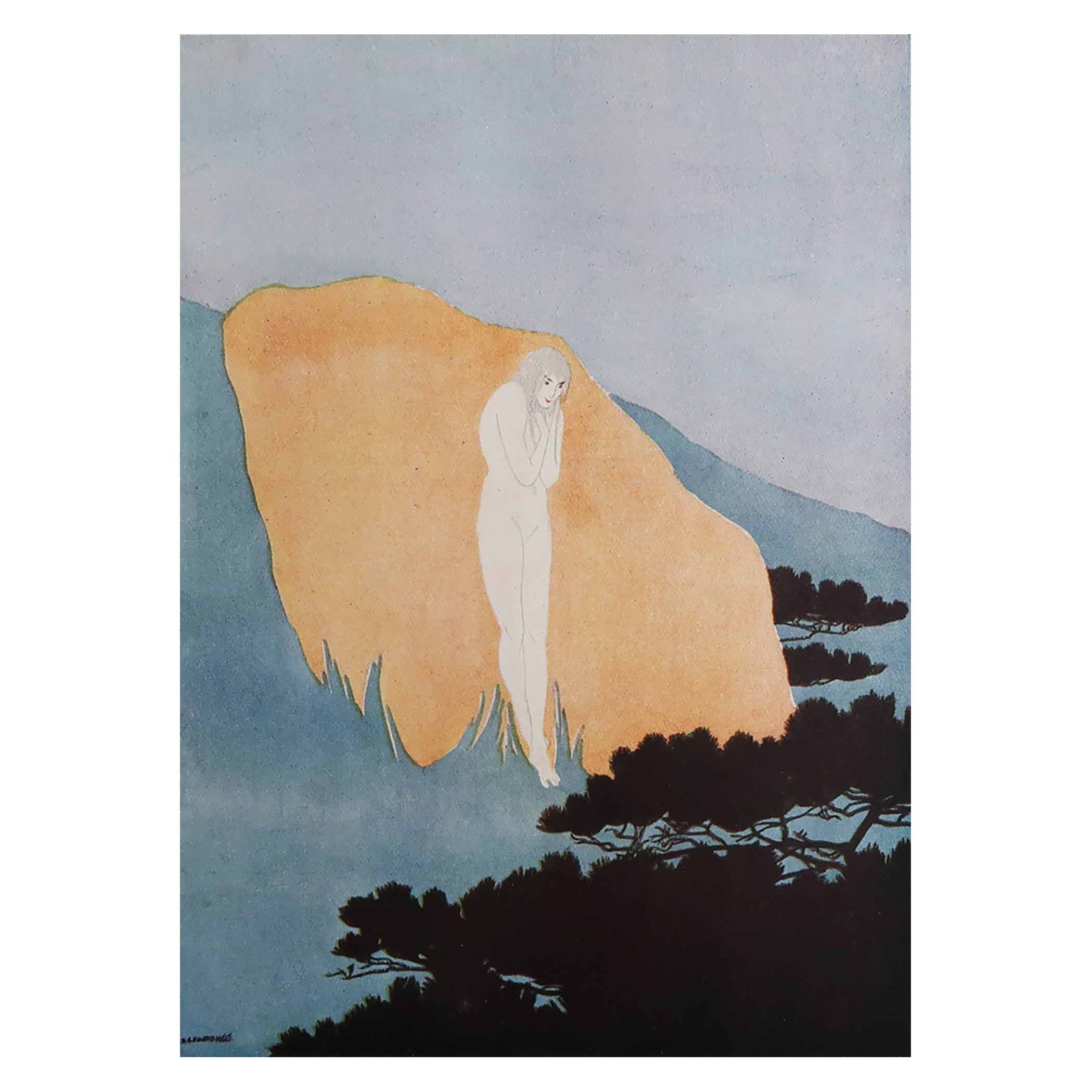 Original Vintage Art Deco Print by Margery Lawrence, 1921.