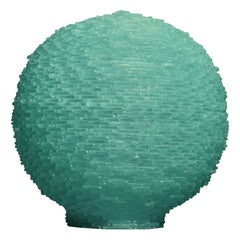 Murano Lunar Globe Art glass Round Water Green Color Floor / Table Lamp, 1970