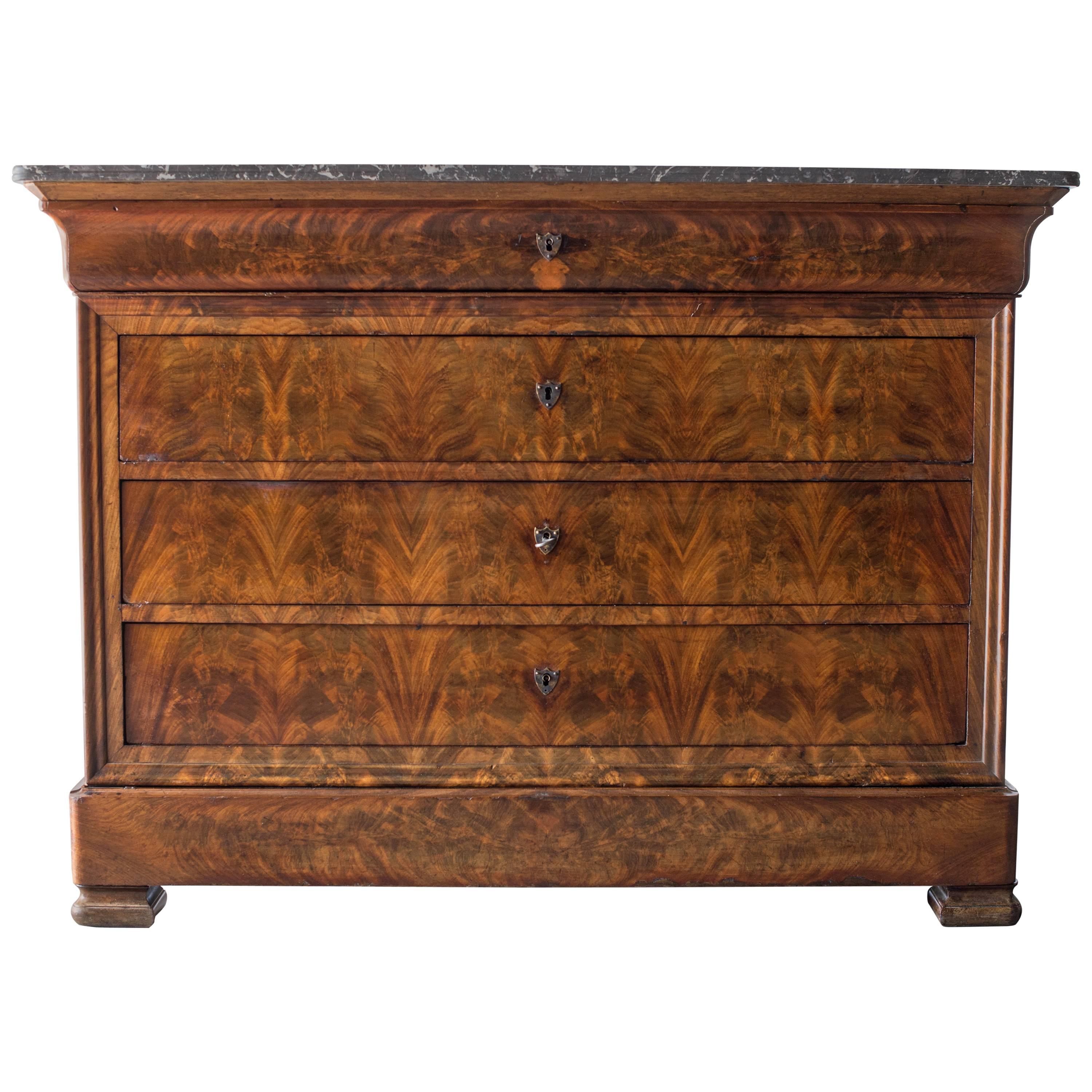 19th Century Louis Philippe Commode with Marble Top