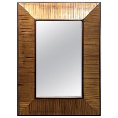 Vintage Bamboo Teak Mirror