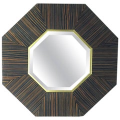 French Art Deco Macassar Ebony Mirror