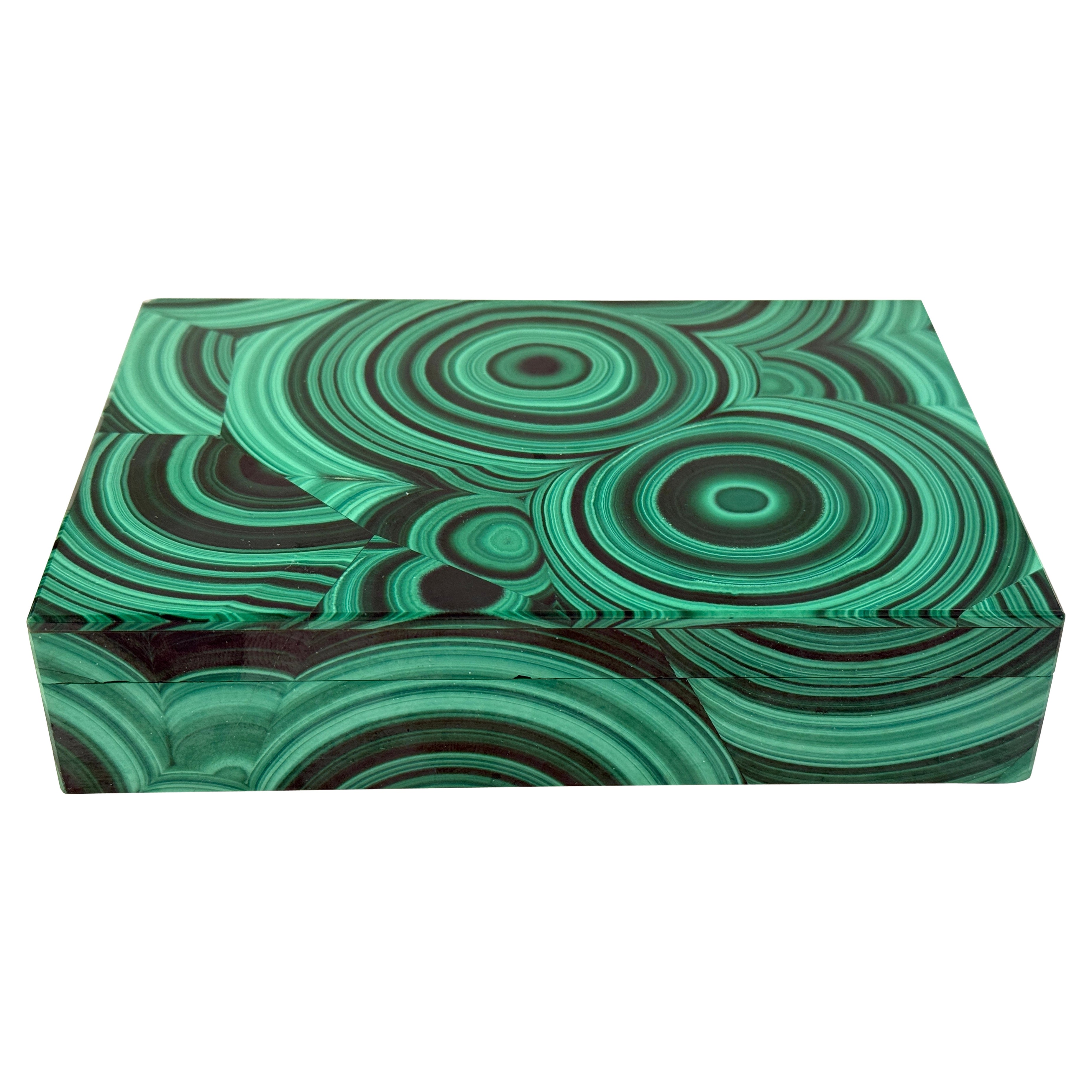 Caja de malaquita vintage