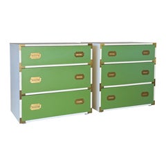 Pair of 1970's Campaign Bachelor chests-"Swingers Collection by Schoolfield Ind.