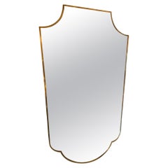 Midcentury Brass Mirror-Shield Like Shape, Italy