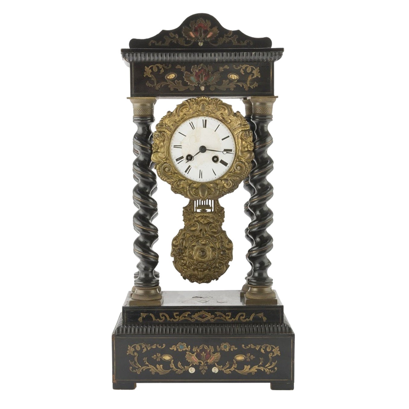 Reloj de Madera Ebonizada, Siglo XIX