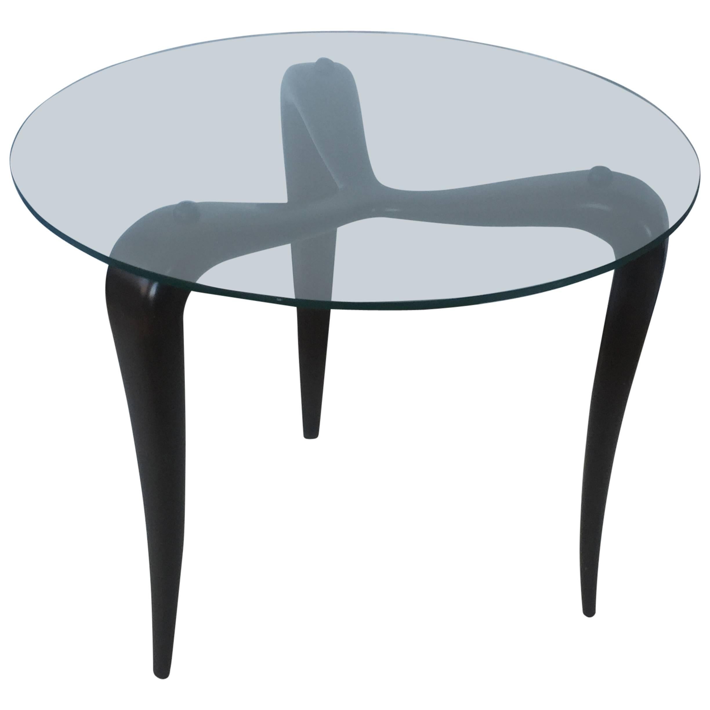 Midcentury Sculptural Italian Side Table For Sale at 1stDibs