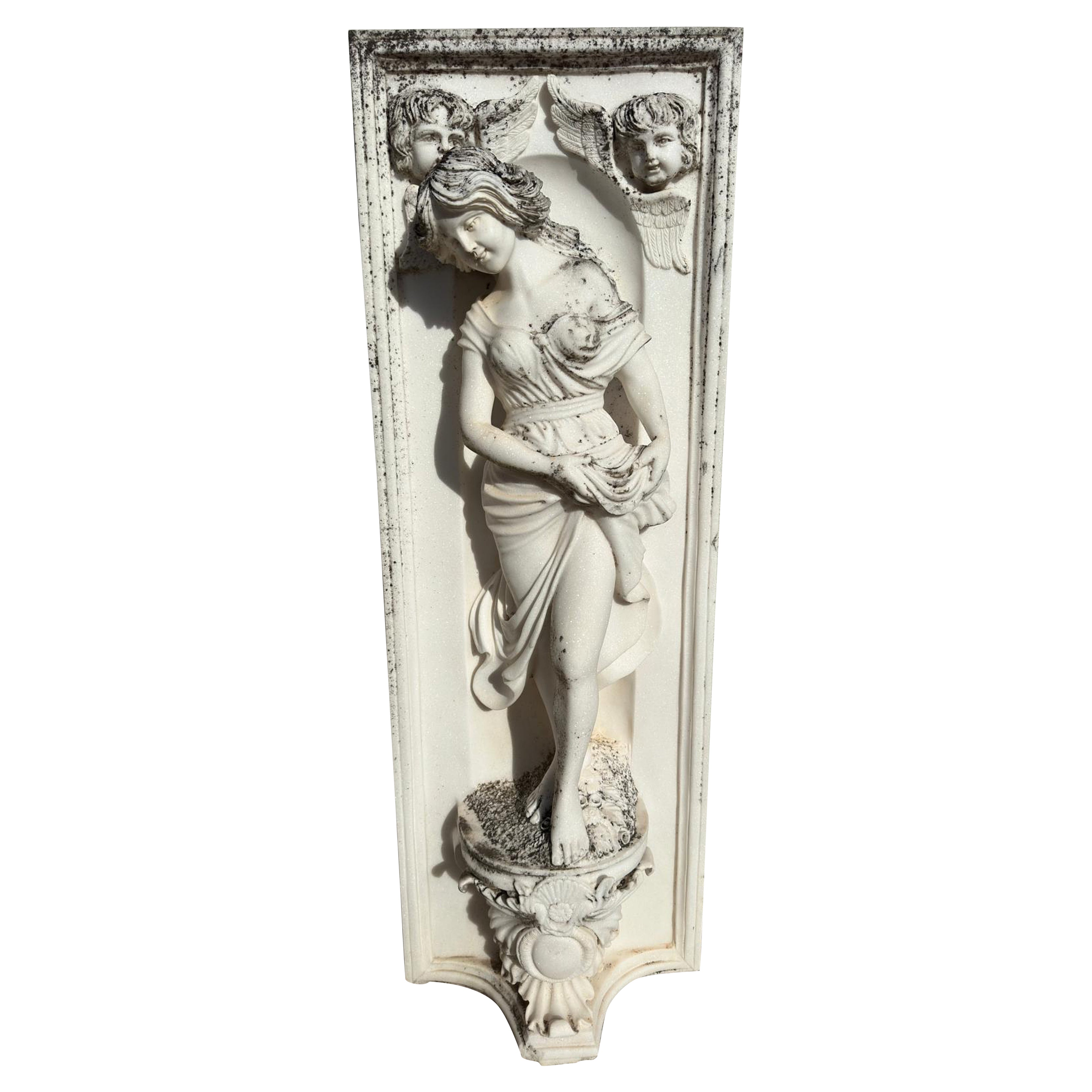 Scultura italiana in marmo dei primi del Novecento H. H. 180 cm