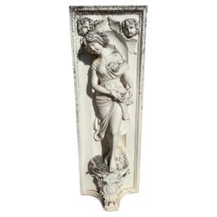 Scultura italiana in marmo dei primi del Novecento H. H. 180 cm