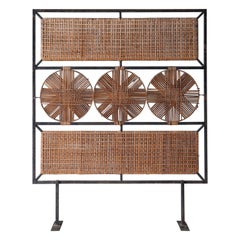 Japanese Old Bamboo Partition 1960s-1980s / Room Divider Wabisabi