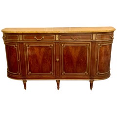 Antique Exceptional sideboard mahogany with bronze by linke