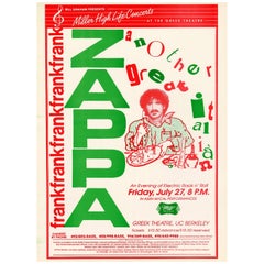 1984 Frank Zappa - The Greek Theatre Póster Vintage Original