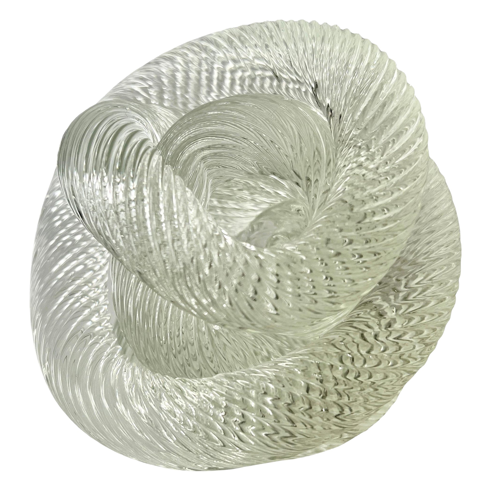 Zanetti Italian Murano Twisted Rope Paper Weight or Sculpture For Sale