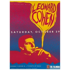 1988 Leonard Cohen - The Fillmore Original Vintage Poster