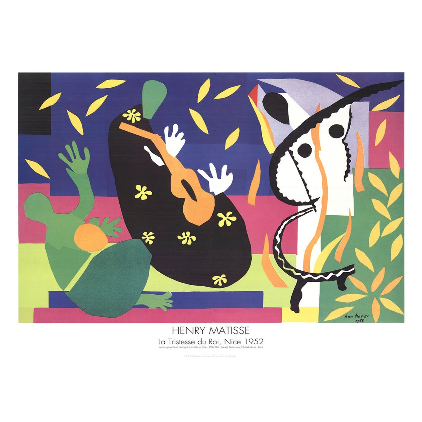 1990 Henri Matisse - La Tristesse du Roi - Nice Original Vintage Poster