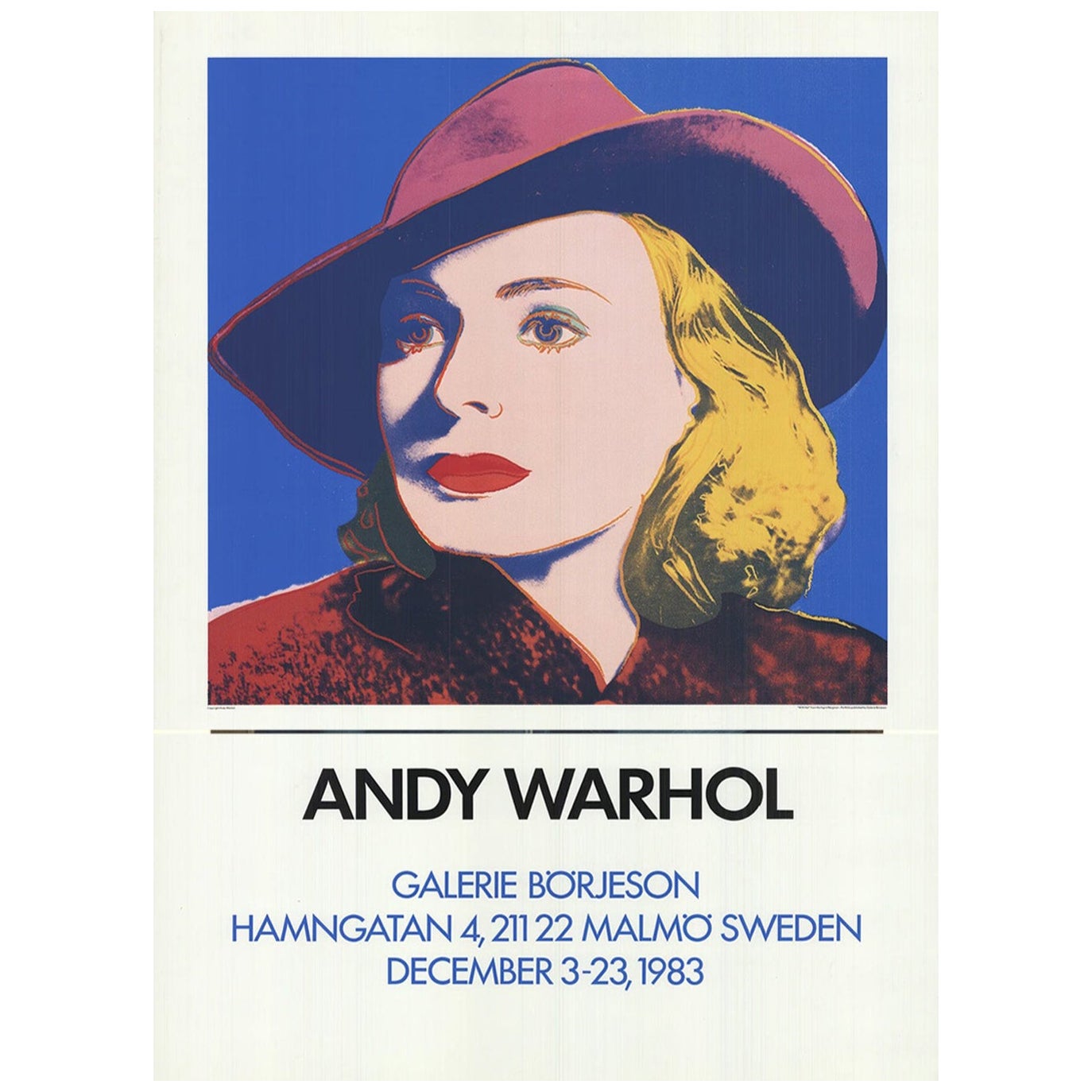 1983 Andy Warhol - Galerie Borjeson Original Vintage Poster