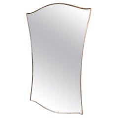 Stylish Brass Mirror - Mid-Century Italy
