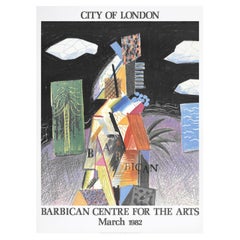 1982 David Hockney - Barbican Centre for the Arts - Ciudad de Londres Cartel