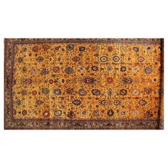 Obra maestra persa Alfombra Isfahan Circa 1880 -Lana Azul Rojo Amarillo 72492