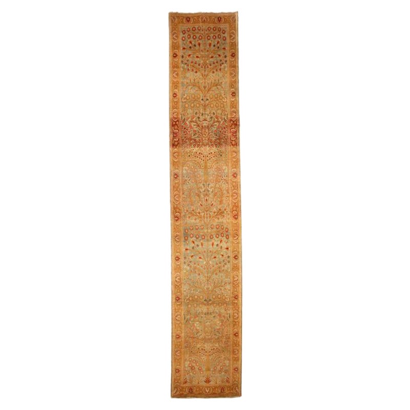 Persian Bijar Runner Rug Circa 1910 - Wool Blue Ivory Red 73967