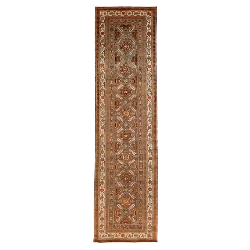Tappeto Persiano Azerbaijan Circa 1910 - Lana Grigio Verde Avorio Rosso 73972