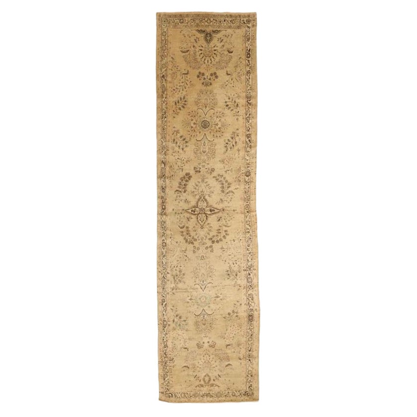 Persischer Malayer Läufer Teppich - Wolle Brown Elfenbein 74026