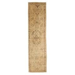 Persischer Malayer Läufer Teppich - Wolle Brown Elfenbein 74026
