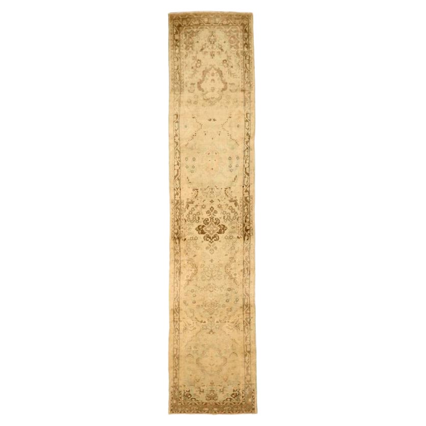 Tapis de course Persan Malayer - Laine Brown Ivory 74027