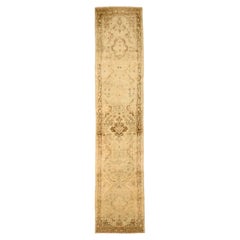 Tapis de course Persan Malayer - Laine Brown Ivory 74027