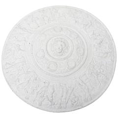 Versace Attribtion White Plaster over Resin Medallion Relief Wall Sculpture 4