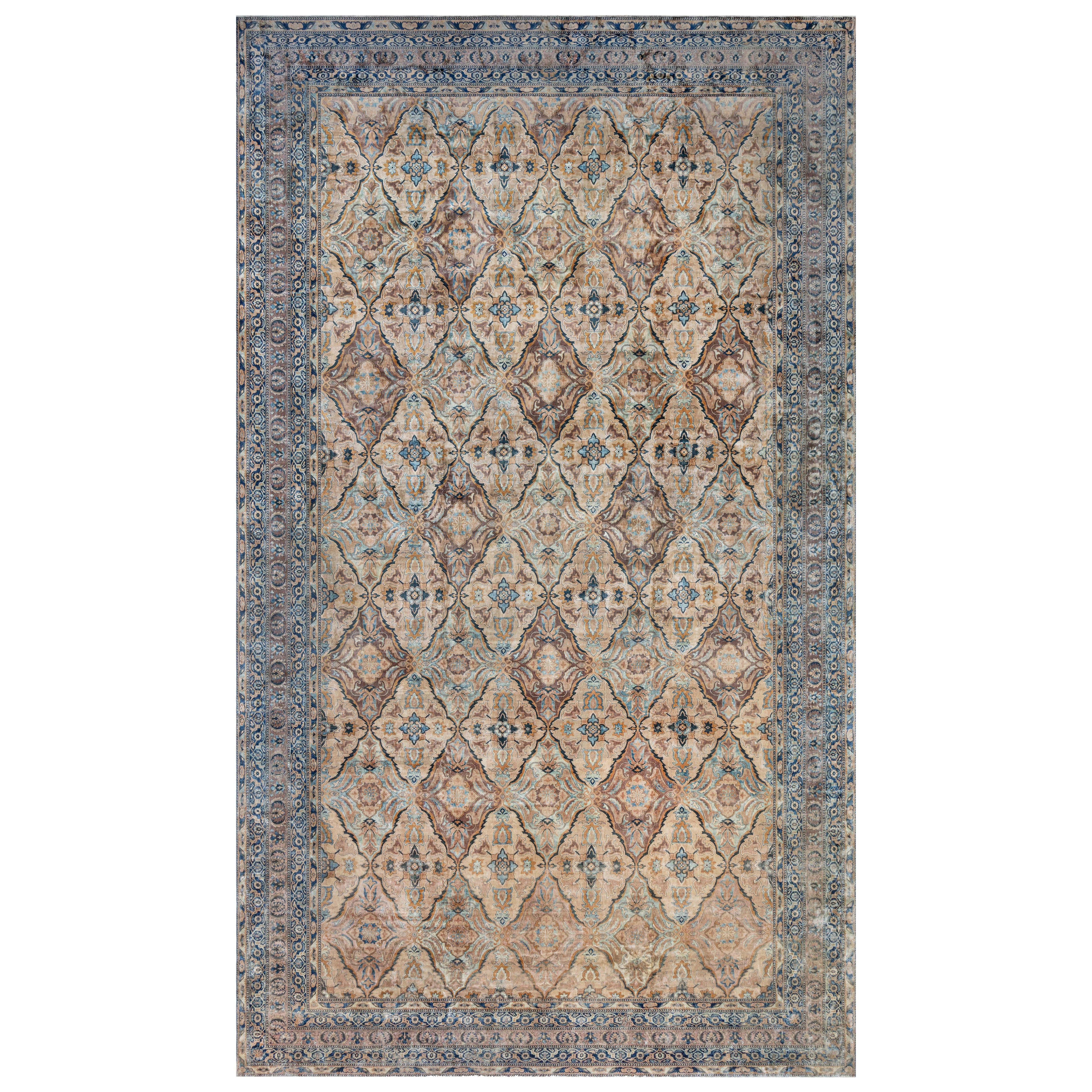 Doris Leslie Blau Antique Indian Botanic Handmade Wool Rug