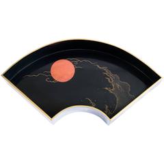 “Red Moon” Lacquered Tray