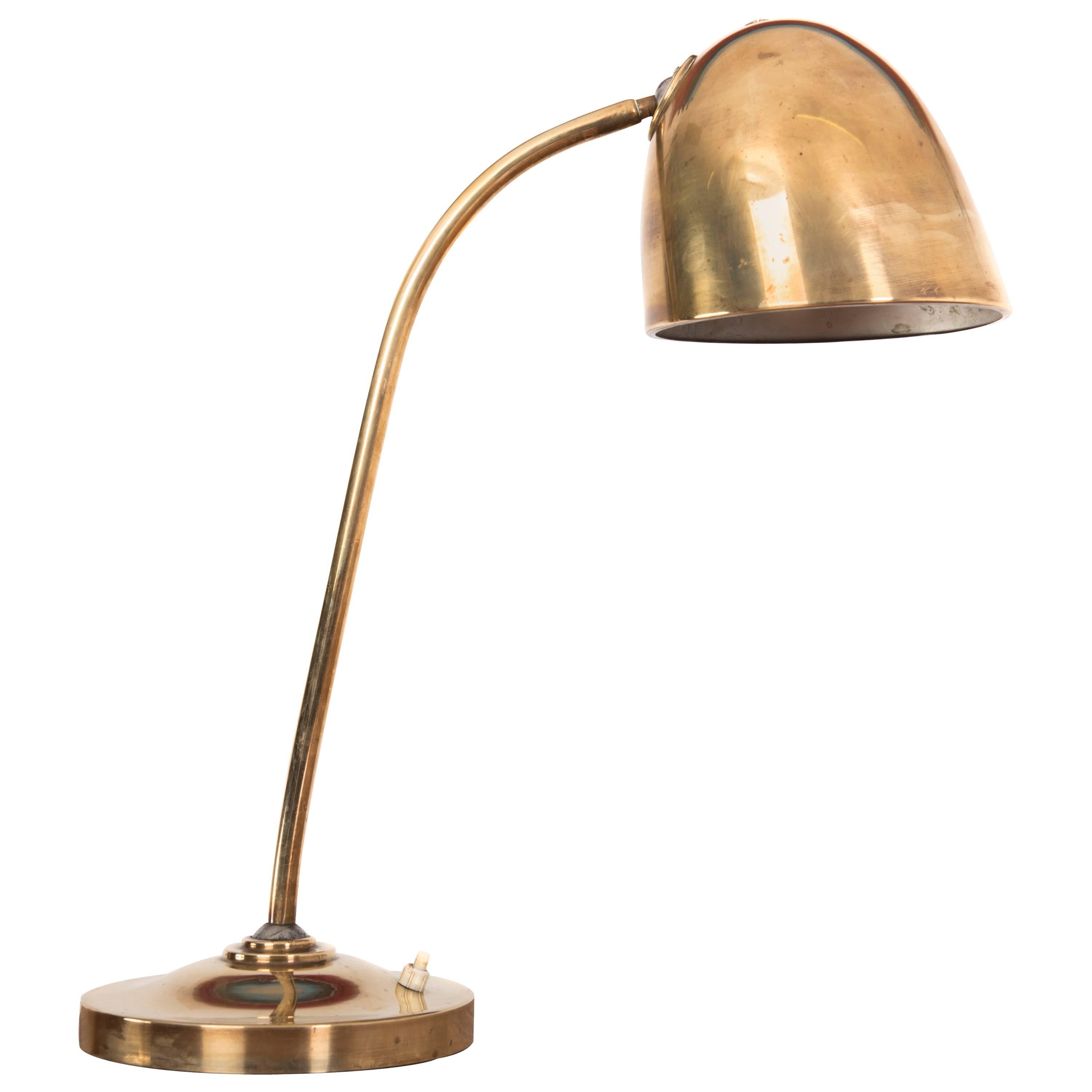 Vilhelm Lauritzen Brass Table Lamp For Sale