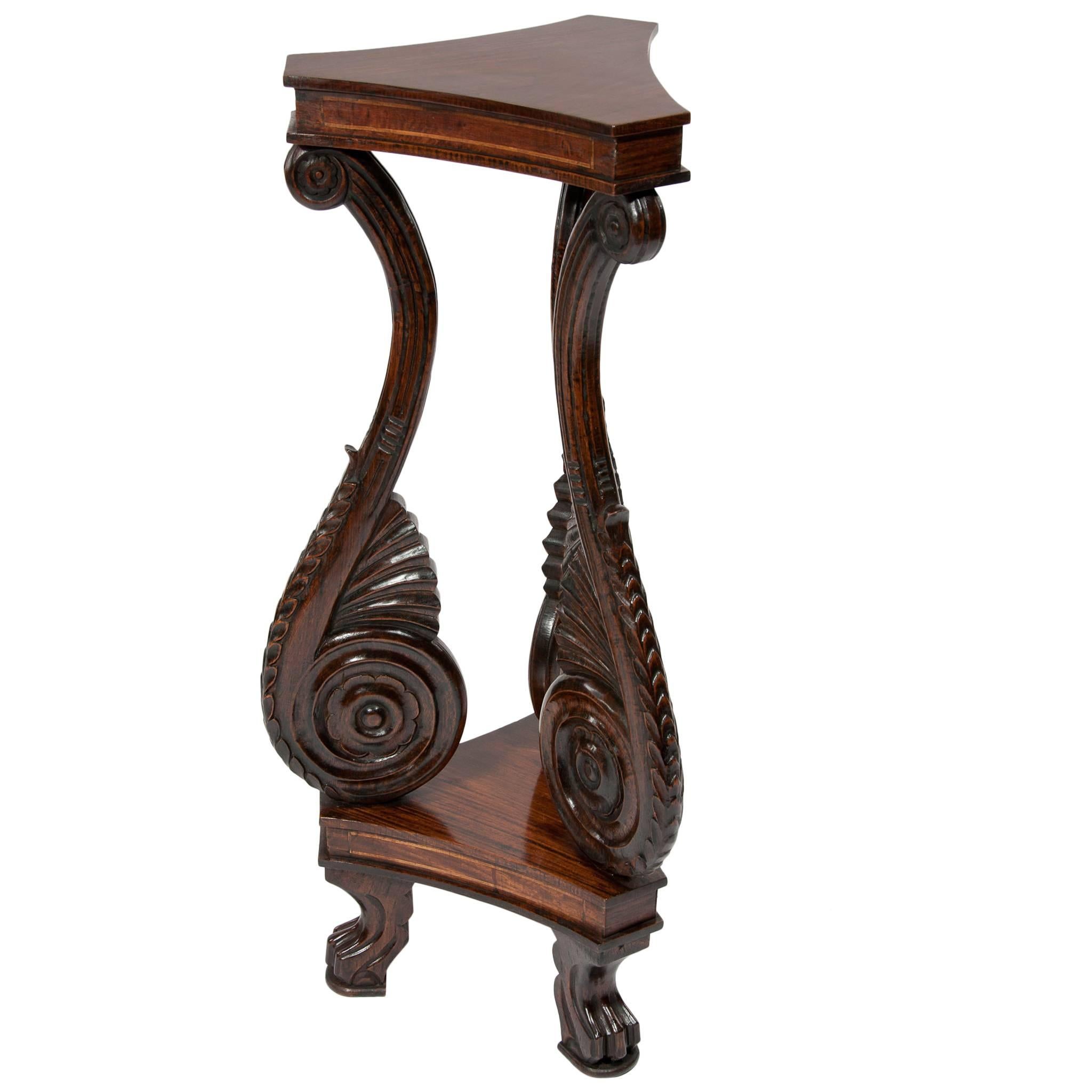 Well Carved and Unusual Rosewood Stand