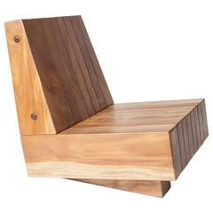 Special Edition "MOG" Lounge Chair in African Mahogany Wood by Zanini de Zanine 11