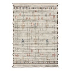 Rug & Kilim’s Custom Moroccan Style Rug in Beige with Geometric Patterns
