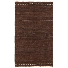 Persian Kilim Small Rug - Wool Brown Design - 88419