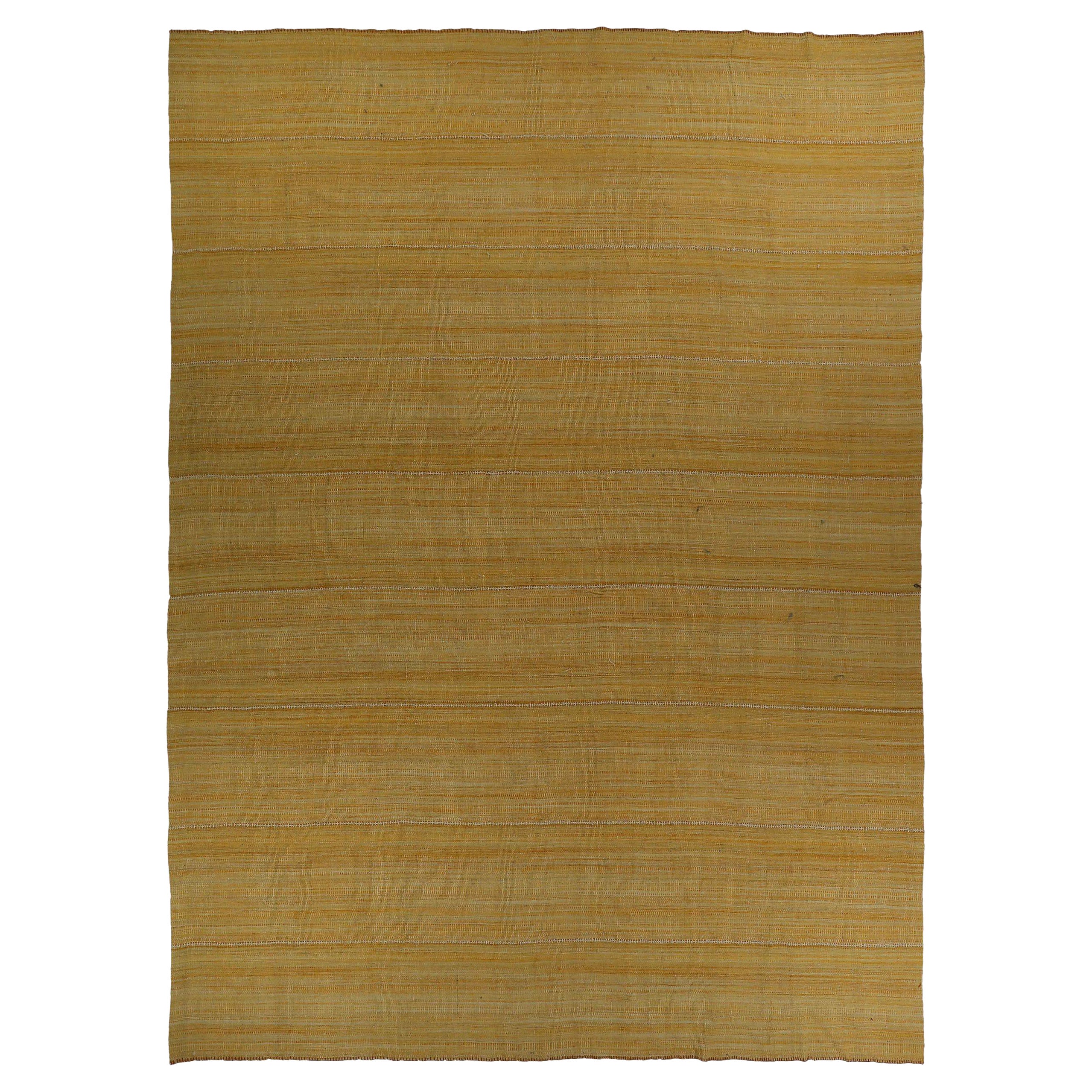 Tapis persans Kilim vers 1990 - Motif jaune laine - 88946