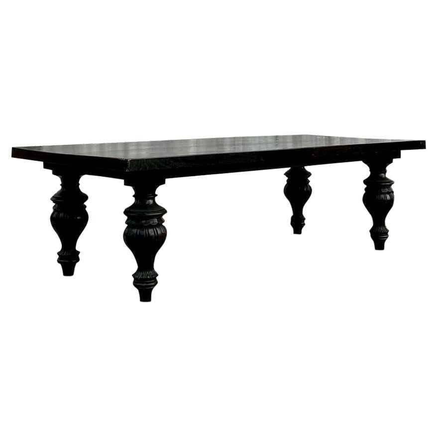 Vintage Boho Walker Zabriskie Turned Wood Coffee Table