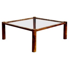 Vintage Boho Italian Burl Olive Wood Coffee Table