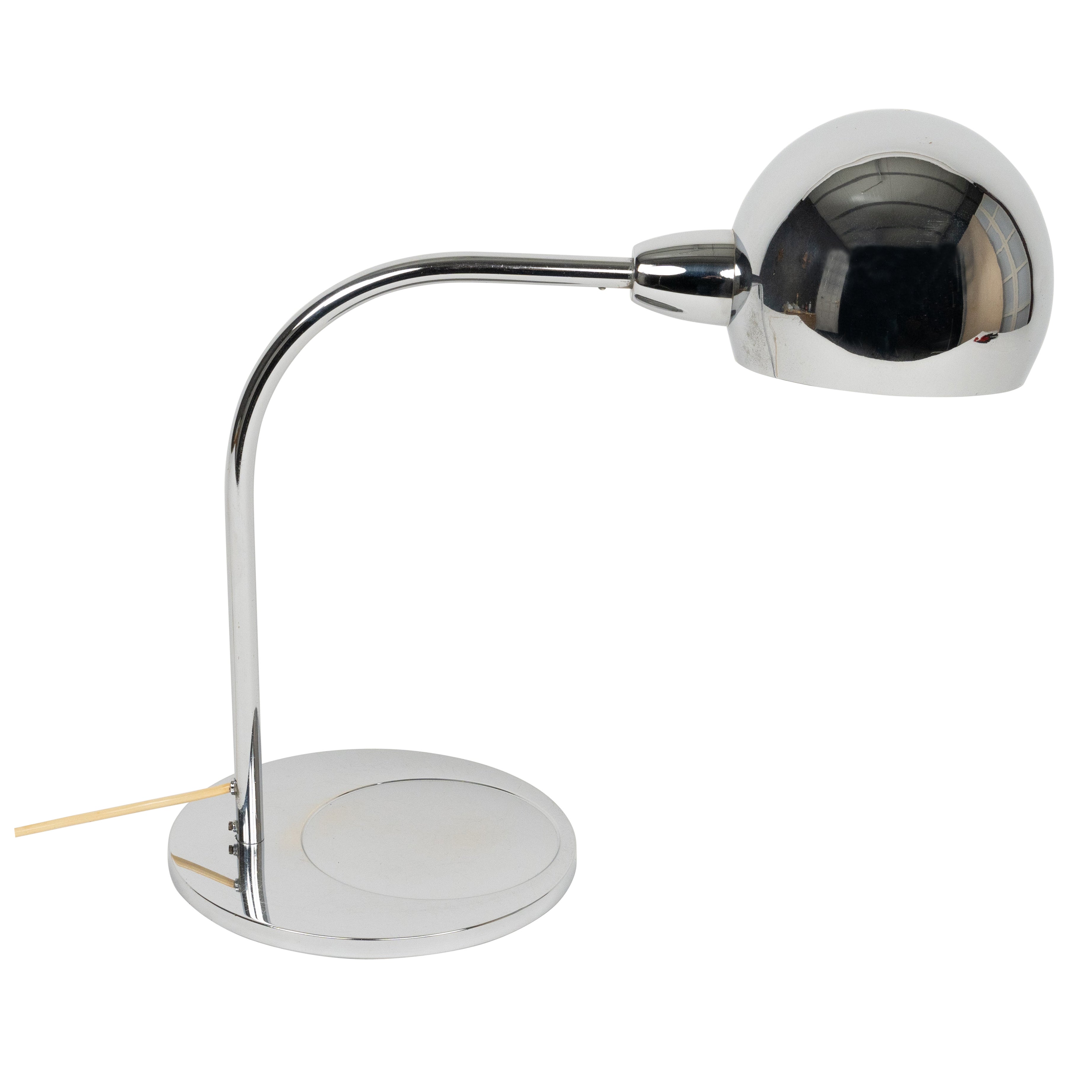 Lampada da tavolo cromata del Medioevo di Sergio Asti per Candle, Italia 1960s
