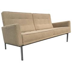 Vintage Florence Knoll Parallel Bar Sofa Settee for Knoll